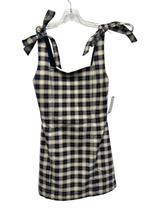 Alice + Olivia Size 4 Cream, Black, Red Print Cotton & Polyester Mini Dress Cream, Black, Red Print / 4