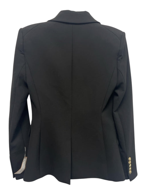 Veronica Beard Size 0 Black Polyester Blend Long Sleeve Double Breast Jacket Black / 0