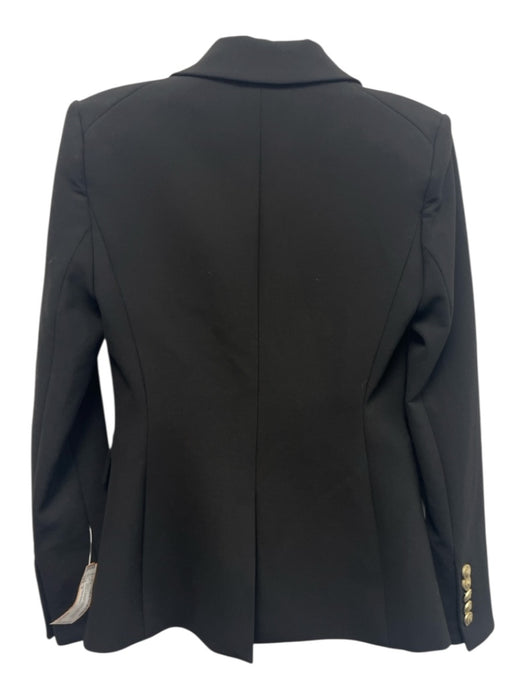Veronica Beard Size 0 Black Polyester Blend Long Sleeve Double Breast Jacket Black / 0