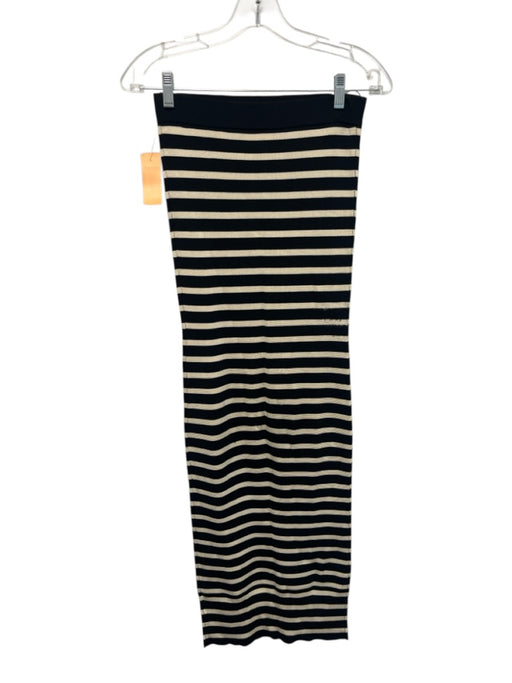 J Crew Size XS Black & White Viscose Blend Elastic Striped Stretch Knit Dress Black & White / XS