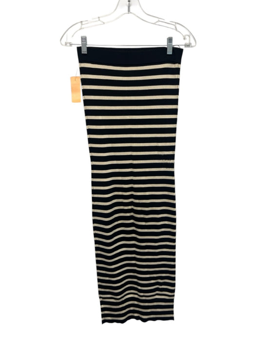 J Crew Size XS Black & White Viscose Blend Elastic Striped Stretch Knit Dress Black & White / XS
