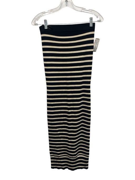 J Crew Size XS Black & White Viscose Blend Elastic Striped Stretch Knit Dress Black & White / XS