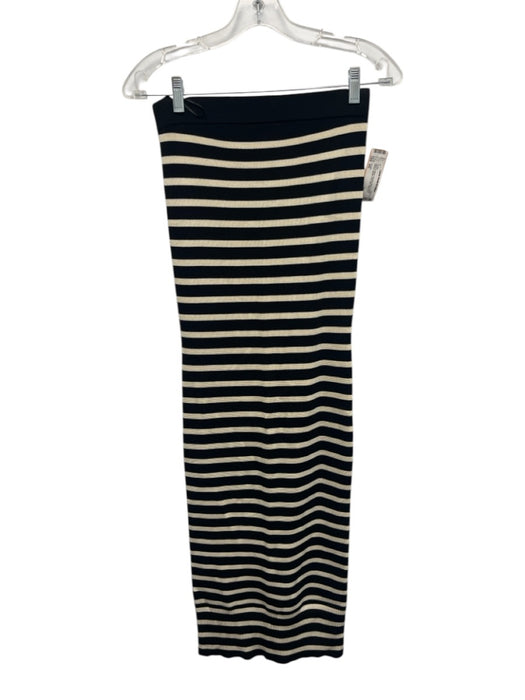 J Crew Size XS Black & White Viscose Blend Elastic Striped Stretch Knit Dress Black & White / XS