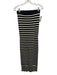 J Crew Size XS Black & White Viscose Blend Elastic Striped Stretch Knit Dress Black & White / XS