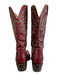 Tecovas Shoe Size 8.5 Red Leather Pointed Toe Embroidered Cuban Heel Boots Red / 8.5