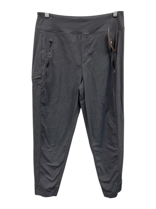 Athleta Size 4/P Slate Gray Nylon & Spandex Drawstring Waist Zip Pocket Pants Slate Gray / 4/P