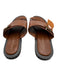 Vince Camuto Shoe Size 7.5 Brown & Black Leather Studded Mule Toe Strap Sandals Brown & Black / 7.5