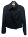Massimo Dutti Size 40 Black Wool & Polyamide Double Breast Collar Jacket Black / 40