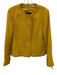 Massimo Dutti Size 8 Mustard Yellow Viscose Tweed Zip Up Long Sleeve Jacket Mustard Yellow / 8