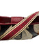 Celine Red, White, Brown Leather Lace Up Magnetic Flap Shoulder Hobo Bag Red, White, Brown / XS