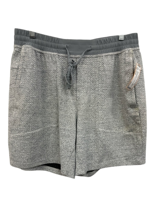 Lululemon Size Est M Gray Cotton Blend Textured Athletic Men's Shorts Gray / Est M