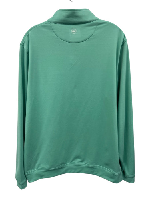 Peter Millar Size L Green Synthetic Solid Athletic Quarter Zip Long Sleeve Shirt Green / L