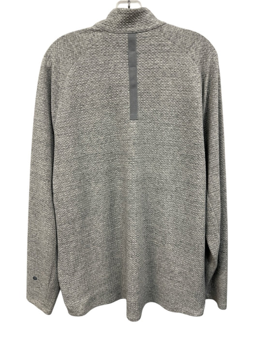 Lululemon Size Est L Gray Synthetic Textured Quarter Zip Men's Long Sleeve Shirt Gray / Est L