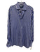 Polo Size L Blue & White Cotton Striped Button Down Men's Long Sleeve Shirt Blue & White / L