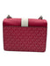 Michael Kors Berry Pink & White Leather Monogram SHW Chain Crossbody Bag Berry Pink & White / S