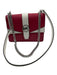 Michael Kors Berry Pink & White Leather Monogram SHW Chain Crossbody Bag Berry Pink & White / S