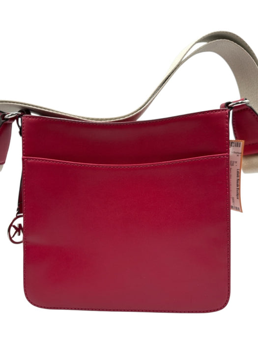 Michael Kors Berry Pink Leather Paneled Monogram Crossbody Bag Berry Pink / S