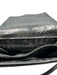 Karl Lagerfeld Black Leather Embossed Gunmetal Hardware Rectangular Bag Black / S