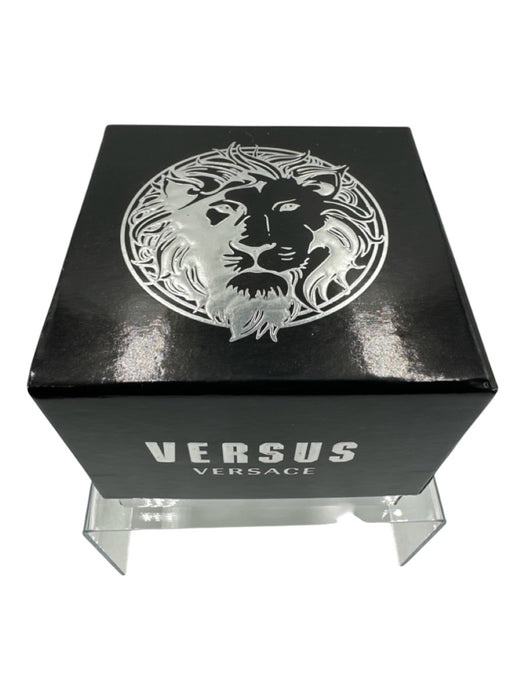 Versus Versace Rose GOld Metal Jeweled Chain Circular Watchband Rose Gold