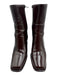 Madden Girl Shoe Size 8.5 Chocolate Brown Faux Leather Side Zip Square Toe Boots Chocolate Brown / 8.5