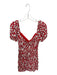 Rhode Size 2 Red & White Viscose Mini Hearts Scrunch Detail Back Zip Dress Red & White / 2