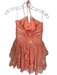 Ramy Brook Size Est S coral metalic Abstract Strapless Mini Dress coral / Est S