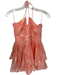 Ramy Brook Size Est S coral metalic Abstract Strapless Mini Dress coral / Est S