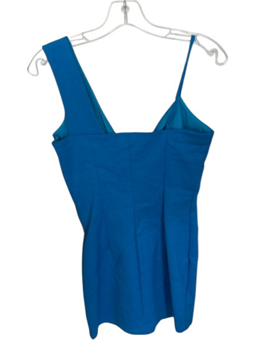 Superdown Size S Electric Blue Triangle Mini One Shoulder Pleat Dress Electric Blue / S