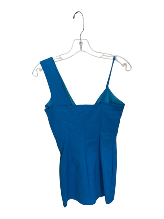 Superdown Size S Electric Blue Triangle Mini One Shoulder Pleat Dress Electric Blue / S