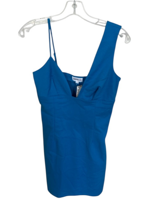 Superdown Size S Electric Blue Triangle Mini One Shoulder Pleat Dress Electric Blue / S