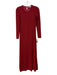 Walter Baker Size S Red Polyester Shimmer Long Sleeve Keyhole Back Midi Dress Red / S