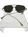 Fendi Gray & Gold Acetate Logo Monogram Aviator Sunglasses Gray & Gold