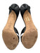 Jimmy Choo Shoe Size 37 Black Leather Embossed Bow Open Toe Kitten Heel Mules Black / 37