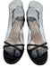 Jimmy Choo Shoe Size 37.5 Black Leather Strappy Ankle Buckle Open Toe Slingbacks Black / 37.5