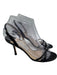 Jimmy Choo Shoe Size 37.5 Black Leather Strappy Ankle Buckle Open Toe Slingbacks Black / 37.5