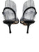 Jimmy Choo Shoe Size 37.5 Black Leather Strappy Ankle Buckle Open Toe Slingbacks Black / 37.5