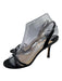 Jimmy Choo Shoe Size 37.5 Black Leather Strappy Ankle Buckle Open Toe Slingbacks Black / 37.5