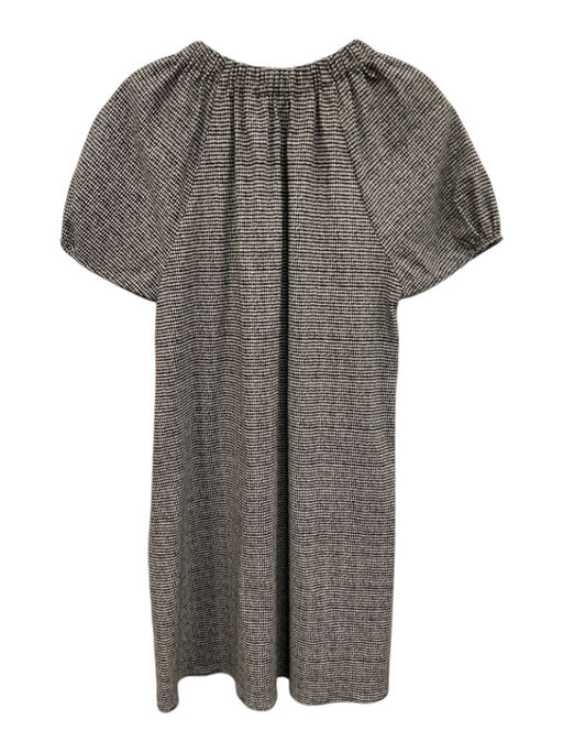 Abbey Glass Size XS Black & White Cotton & Nylon Houndstooth Side Pockets Dress Black & White / XS