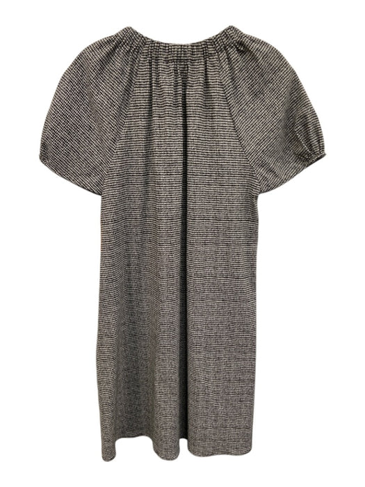 Abbey Glass Size XS Black & White Cotton & Nylon Houndstooth Side Pockets Dress Black & White / XS