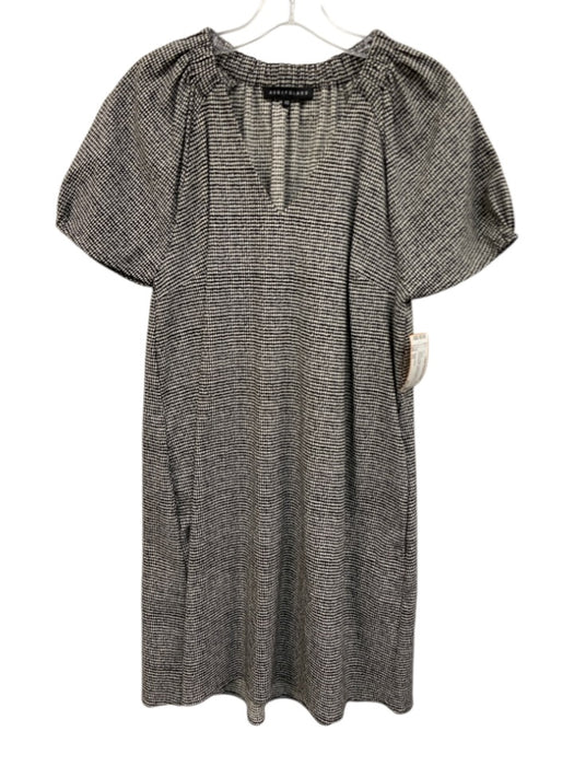 Abbey Glass Size XS Black & White Cotton & Nylon Houndstooth Side Pockets Dress Black & White / XS