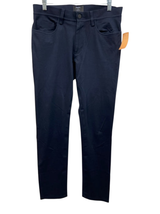 Theory Size 30 Navy Blue Synthetic Solid Athletic Khakis Men's Pants Navy Blue / 30