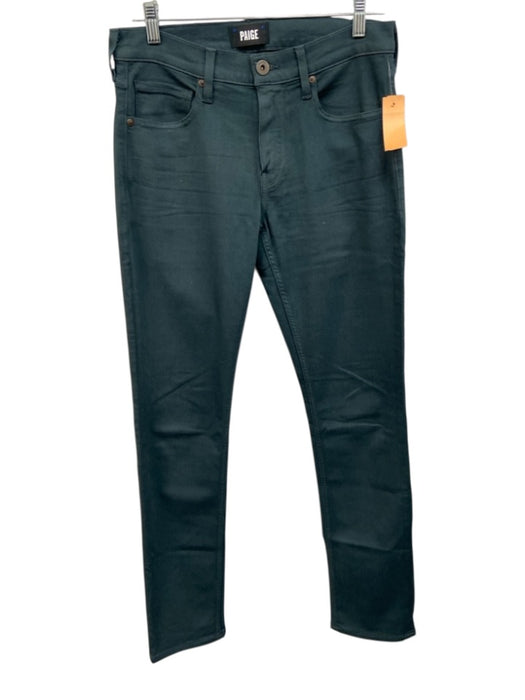 Paige Size 29 Dark Green Cotton Blend Solid Khaki Slim Men's Pants Dark Green / 29