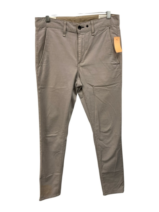 Rag & Bone Size 30 Beige Cotton Blend Solid Slim Khakis Men's Pants Beige / 30