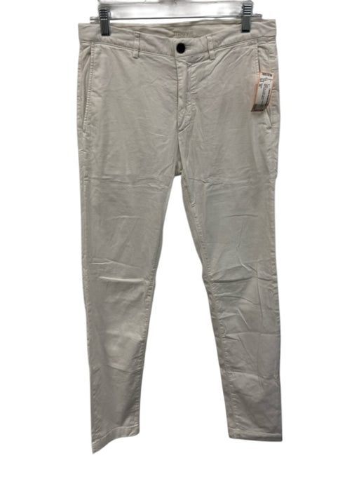 Theory Size 30 White Cotton Blend Solid Khaki Slim Men's Pants White / 30