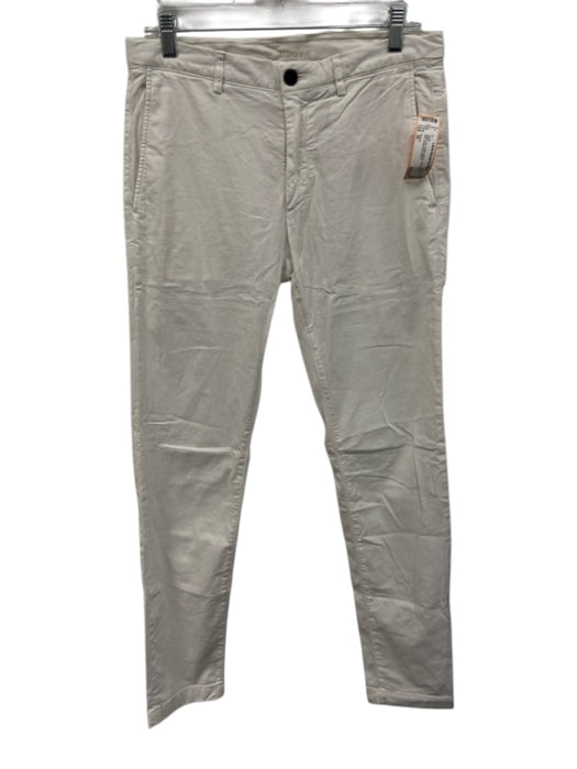Theory Size 30 White Cotton Blend Solid Khaki Slim Men's Pants White / 30