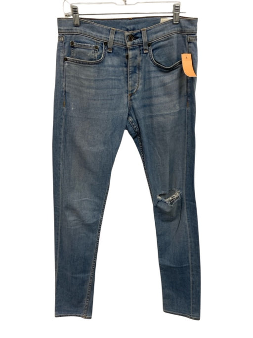 Rag & Bone Size 30 Light Wash Cotton Blend Distressed Skinny Jean Men's Pants Light Wash / 30