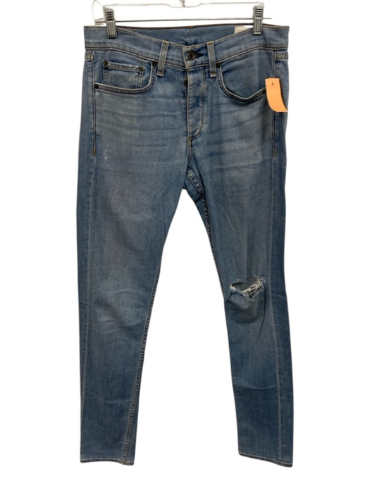 Rag & Bone Size 30 Light Wash Cotton Blend Distressed Skinny Jean Men's Pants Light Wash / 30