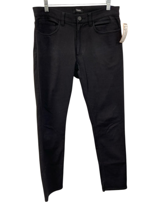 Theory Size 29 Black Synthetic Solid Athletic Slim Men's Pants Black / 29