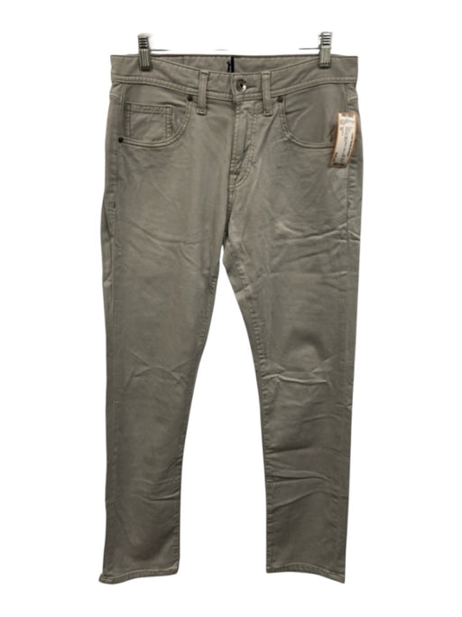 Johnnie O Size 30 Gray Cotton Blend Solid Khaki Slim Men's Pants Gray / 30