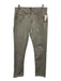 Johnnie O Size 30 Gray Cotton Blend Solid Khaki Slim Men's Pants Gray / 30